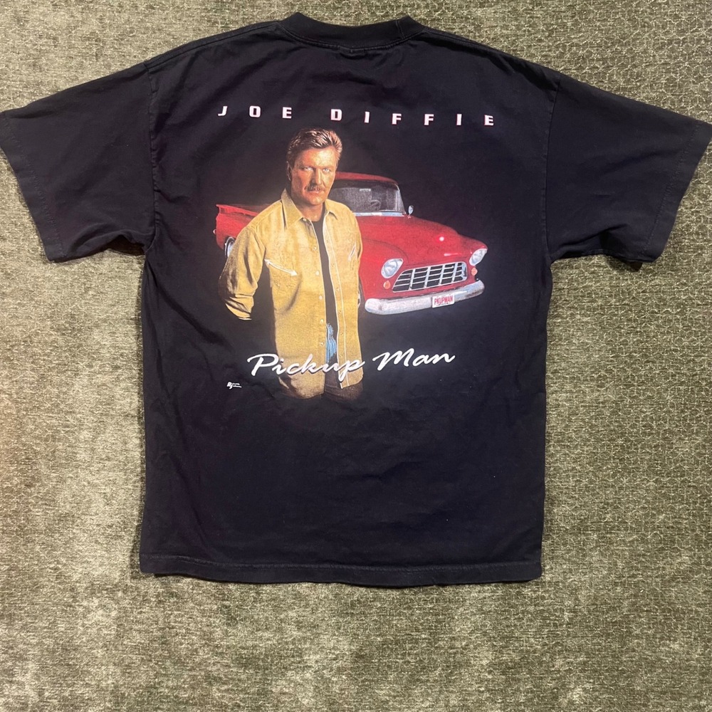 Joe Diffie T-Shirt Men XL Black Pickup Man Graphic Country Music Tee Alstyle VTG